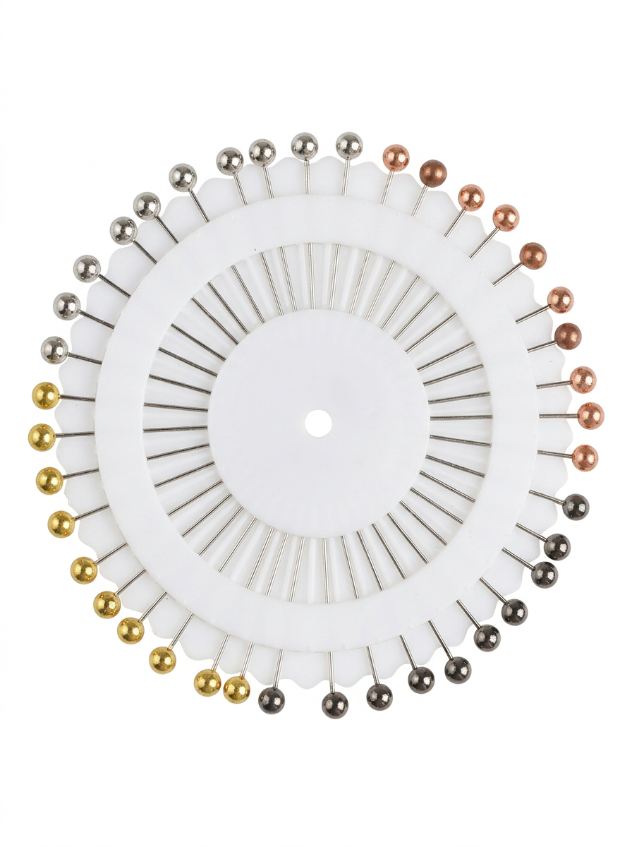 Metallic Small Head Hijab Pins Wheel