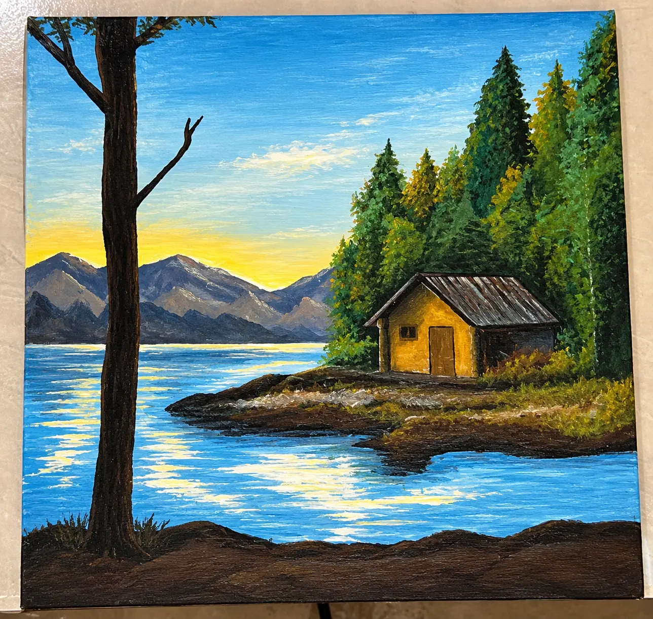 Sunrise Cabin by the Stillwater Lake